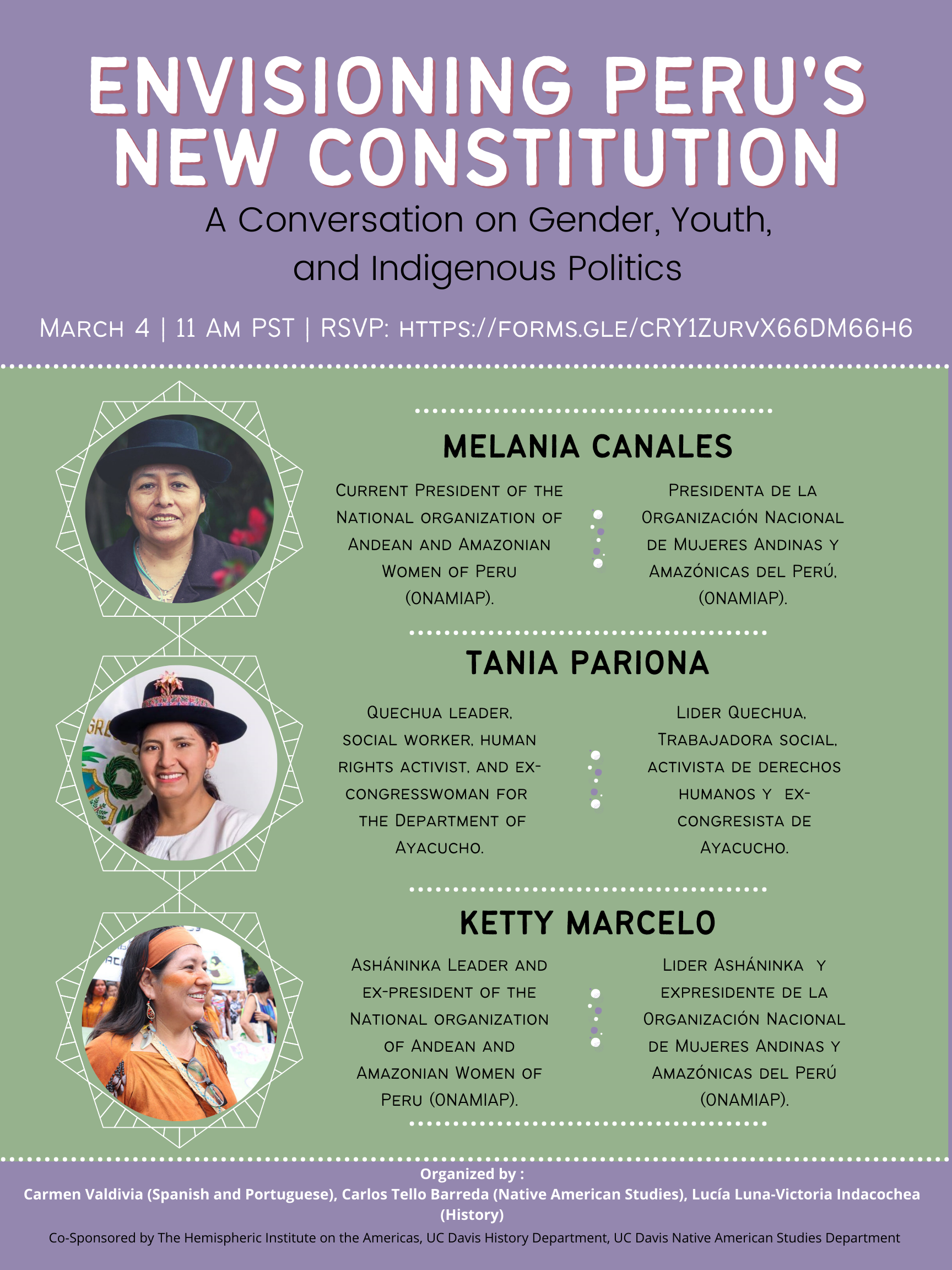 Envisioning Peru's New Constitution: A Conversation on Gender, Youth, and Indigenous Politics