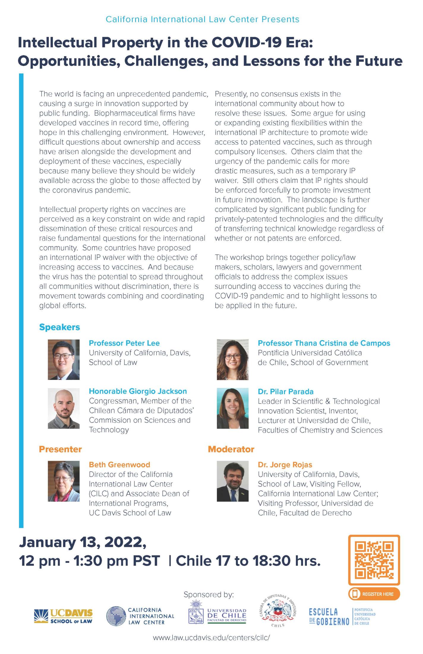 Flyer for California International Law Center