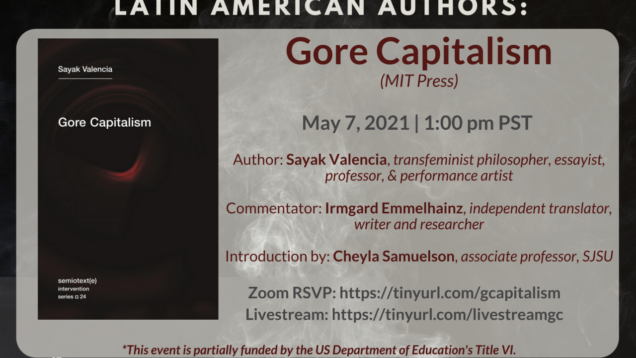 Conversations with Latin American Authors: Gore Capitalism - Sayak Valencia