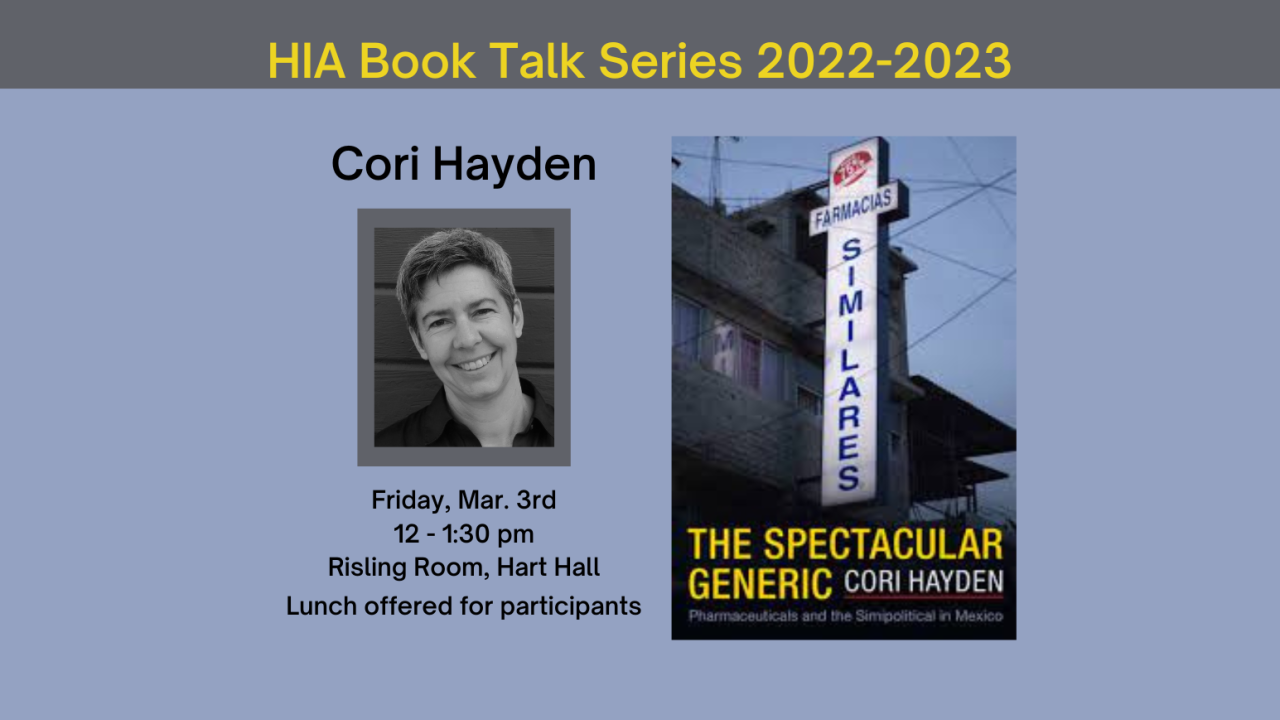 Flyer for HIA Book Talk